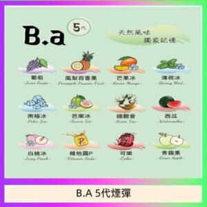 B.A 5代主機煙彈電子煙一盒三顆